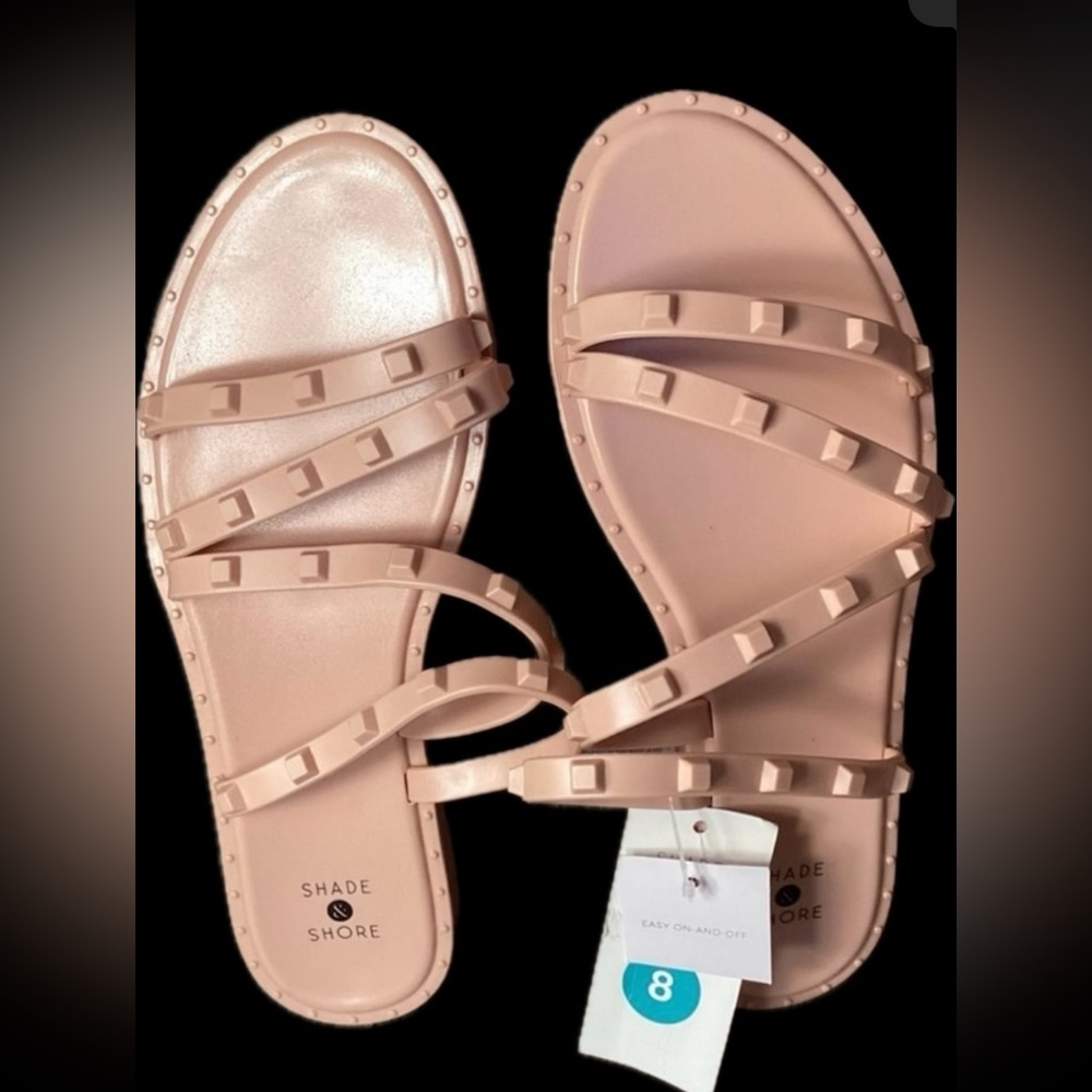 Shade & Shore Women's Pink/Blush Rubber Slide Sandals